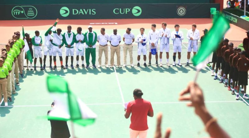 NSC Congratulates Nigeria’s Tennis Family on Davis Cup World Group II Promotion…. Adeleye leads Nigeria into World Group II