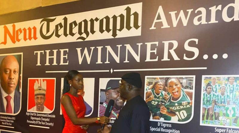 NSC DG, Hon. Bukola Olopade Wins Sports Administrator of the Year at New Telegraph Awards NSC DG, Hon. Bukola Olopade Wins Sports Administrator of the Year at New Telegraph Awards