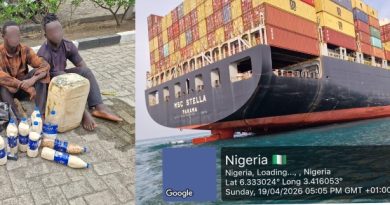 Nigerian Navy Intercepts Three Suspected Stowaways Aboard MSC Stella off Lagos