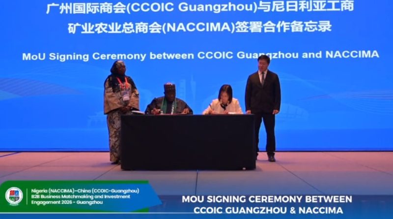 NACCIMA, China Chamber Seal Strategic MoU to Boost Nigeria–China Trade Ties