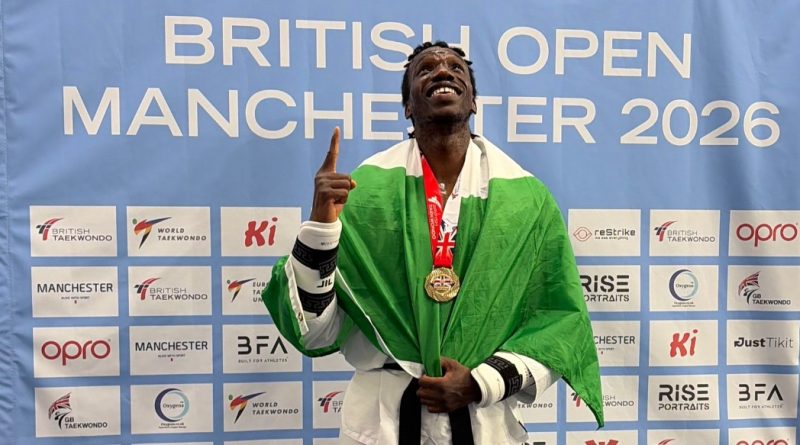 Jordan Joel Wins Gold at British International Taekwondo Open, Lifts Nigeria to Top 10