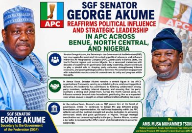 Senator Akume’s Political Influence and Strategic Leadership  in APC accross Benue, North Central and Nigeria Invaluable- Musa Tsoken