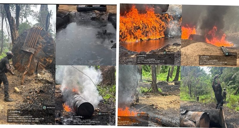 Nigerian Navy Foils Fresh Illegal Refining Operations in Rivers, Seizes 120,000 Litres of Petroleum Products Nigerian Navy Foils Fresh Illegal Refining Operations in Rivers, Seizes 120,000 Litres of Petroleum Products