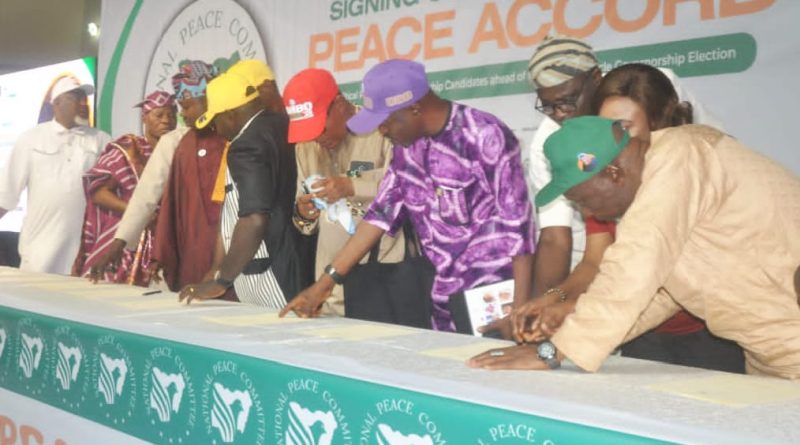 INEC Warns Against Election Violence as Political Parties Sign Osun Peace Accord Ahead of Governorship Poll