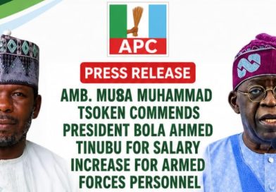 Tinubu’s Salary Increase for Armed Forces Will Boost Morale, National Security — Amb. Tsoken Tinubu’s Salary Increase for Armed Forces Will Boost Morale, National Security — Amb. Tsoken