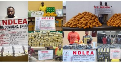NDLEA Arrests Europe-Bound Groom with 72 Cocaine Wraps, Seizes 2.55m Opioid Pills